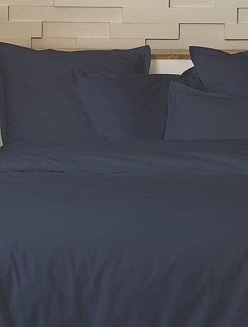 Parure de lit percale unie blanc