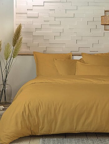 Parure de lit percale unie blanc