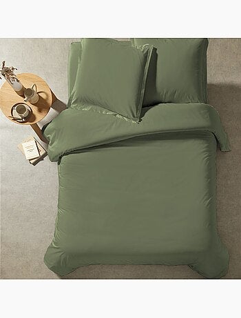 Parure de lit percale unie blanc