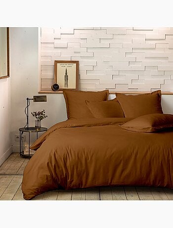 Parure de lit percale unie blanc