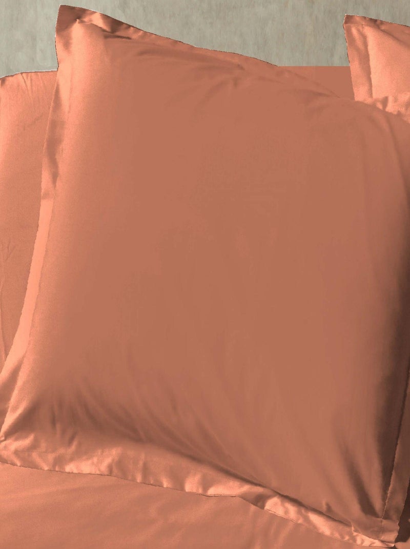 Parure de lit percale unie Terracotta - Kiabi