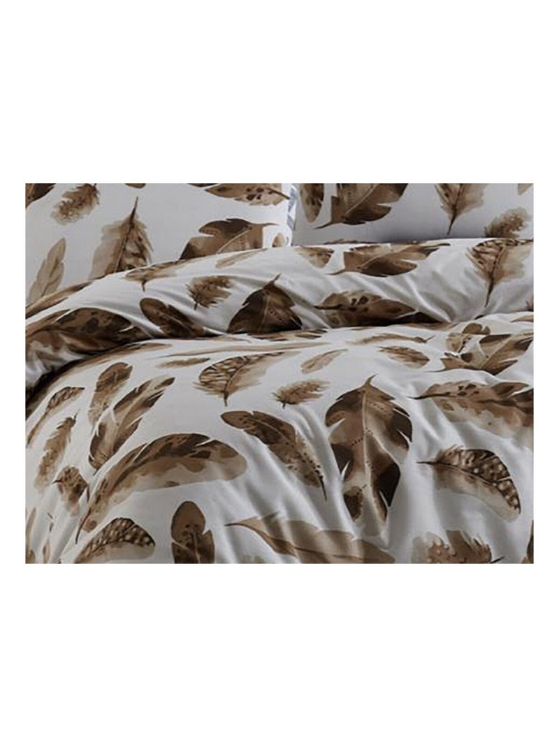 Parure de lit PLUME Marron Marron - Kiabi