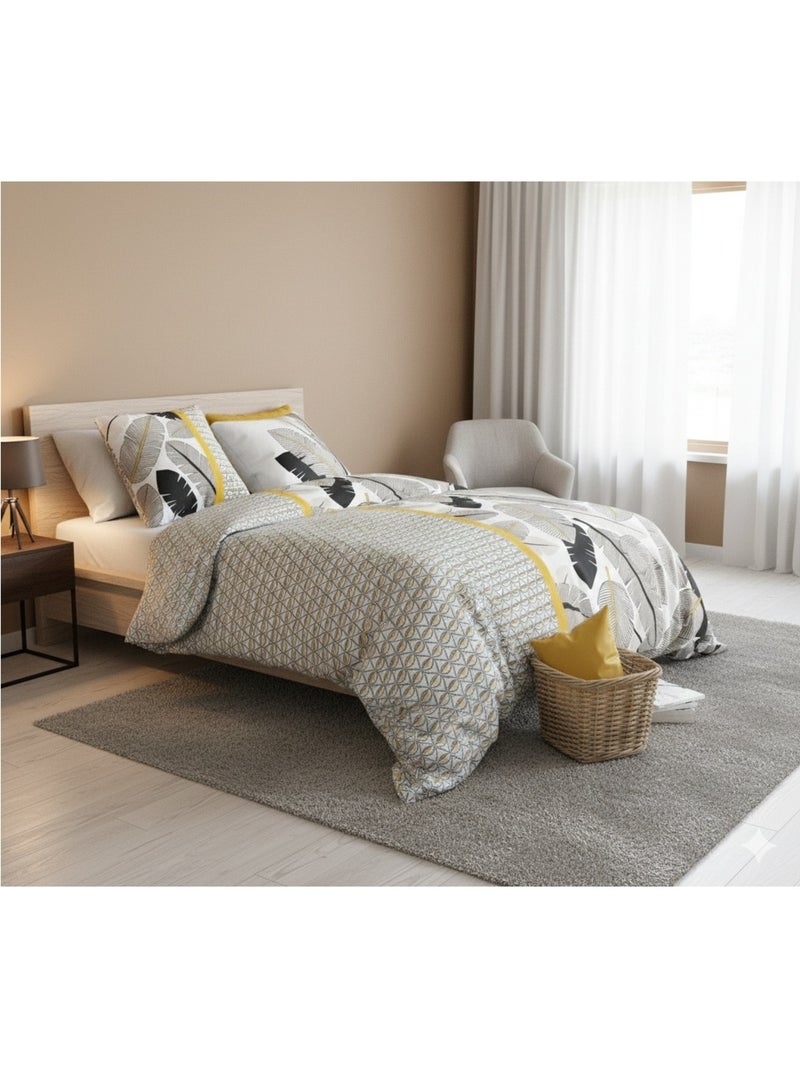 Parure de lit Plumes Blanc - Kiabi