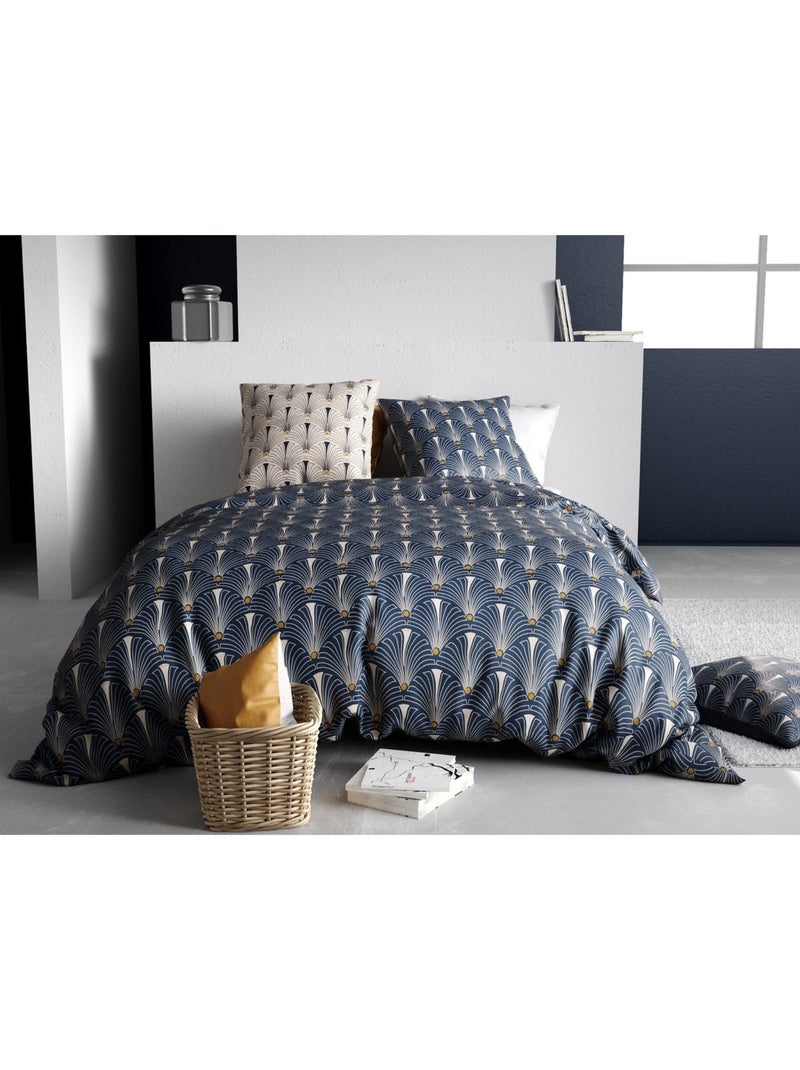 Parure de lit Plumes de paon Bleu - Kiabi