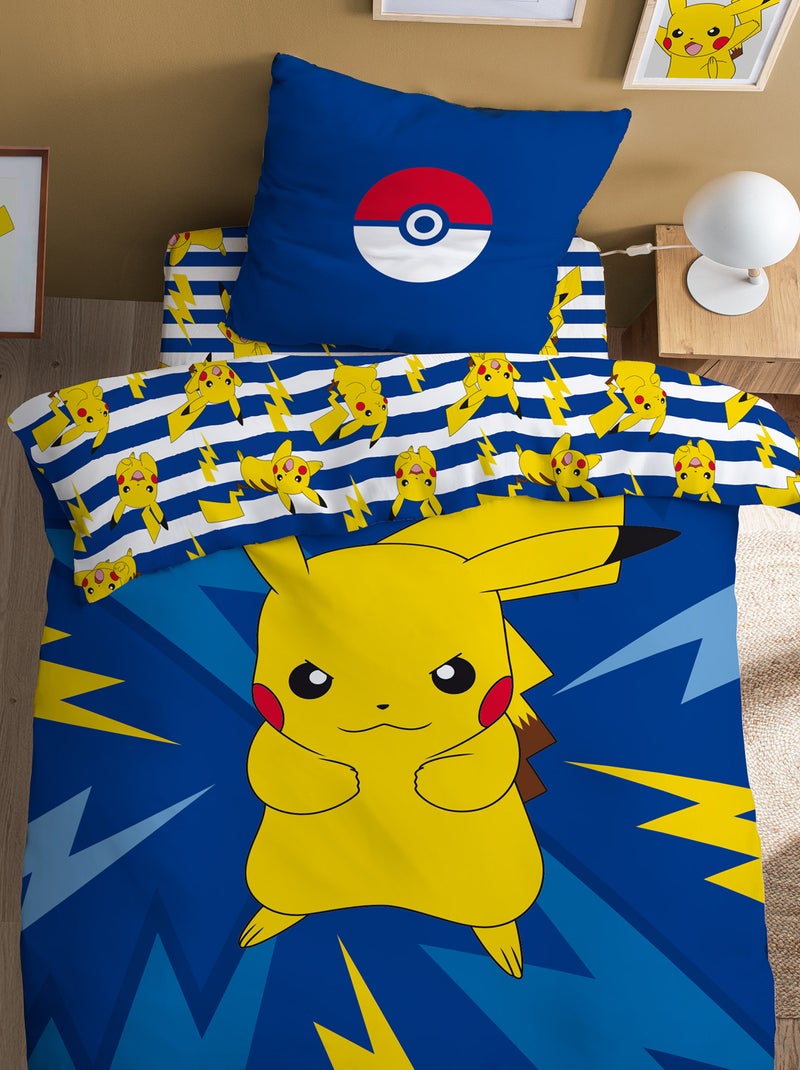 Parure de lit 'Pokemon' - 1 personne Bleu - Kiabi