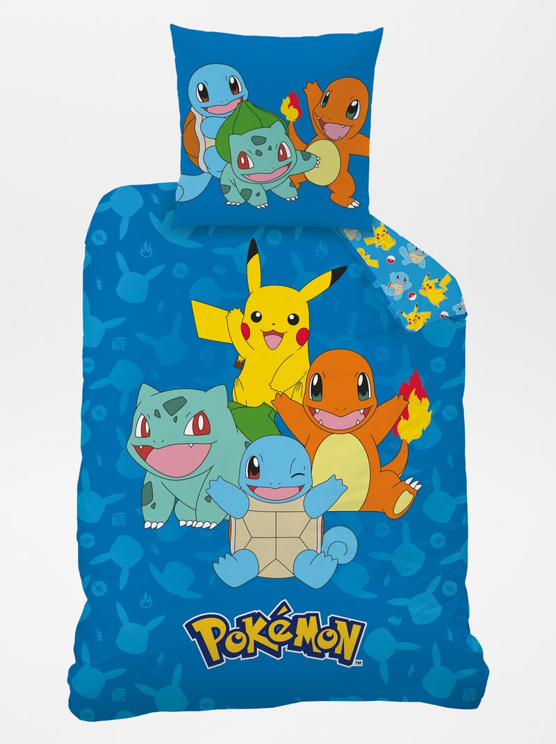 Parure de lit 'Pokemon' - 1 personne Bleu - Kiabi