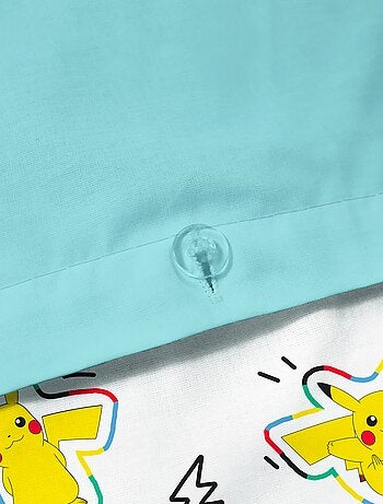 Parure de lit 'Pokemon' 2 pièces 1 personne : housse de couette + taie d'oreiller