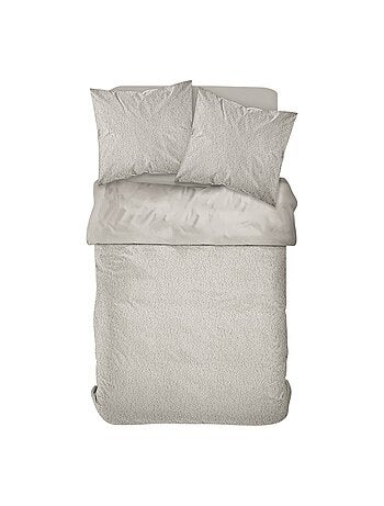 Parure de lit polaire teddy BIEN AU CHAUD