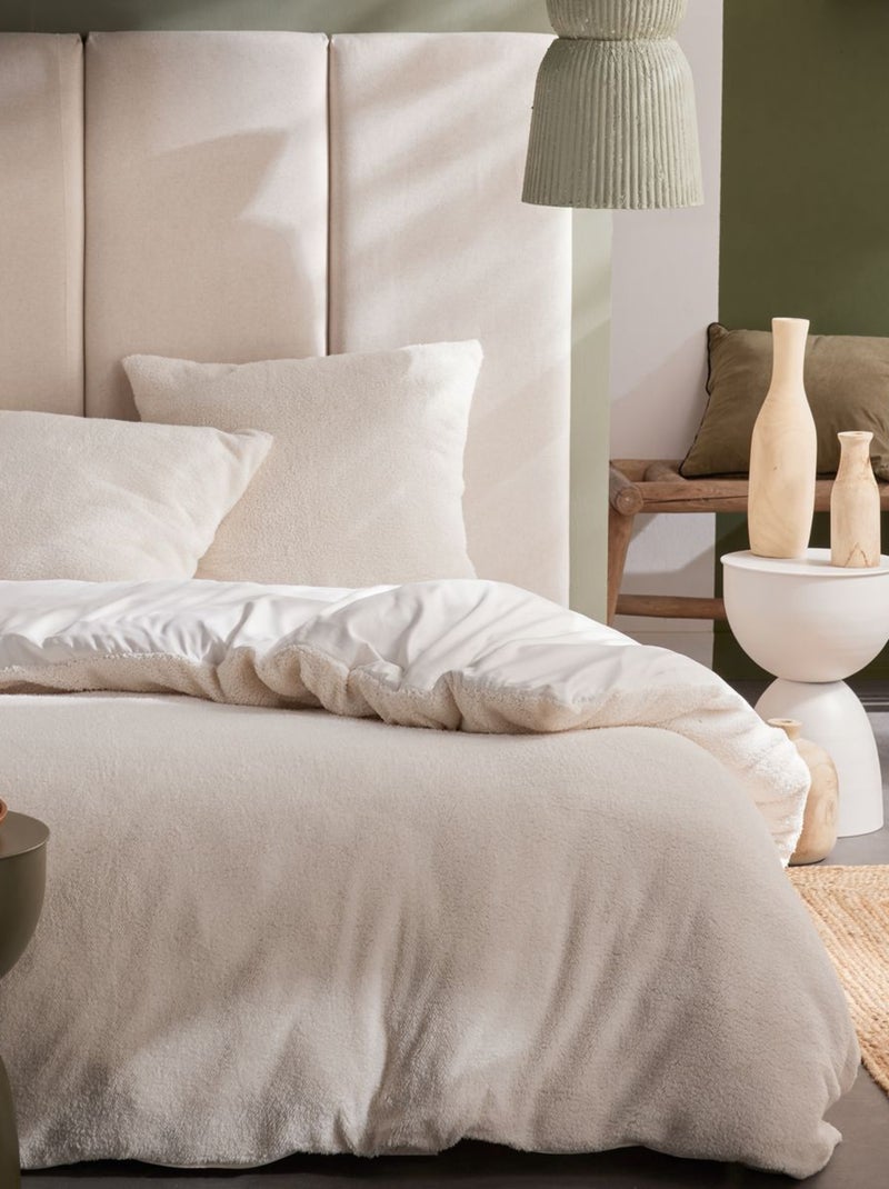 Parure de lit polaire teddy BIEN AU CHAUD Blanc - Kiabi