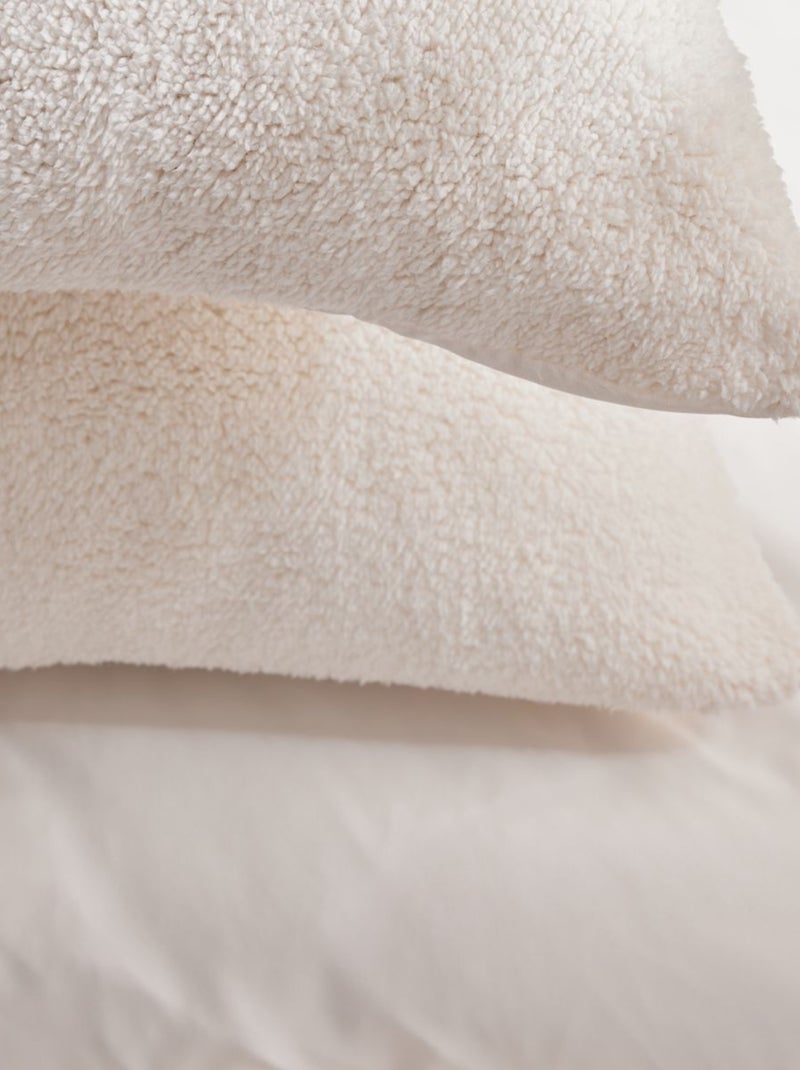 Parure de lit polaire teddy BIEN AU CHAUD Blanc - Kiabi