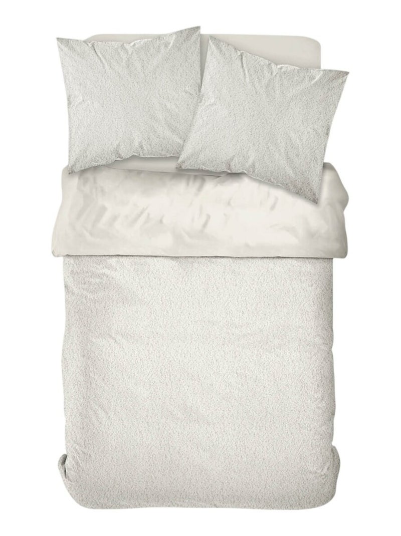 Parure de lit polaire teddy BIEN AU CHAUD Blanc - Kiabi