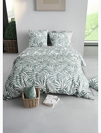 Parure de lit polycoton 2 pers feuillage - AFIBEL