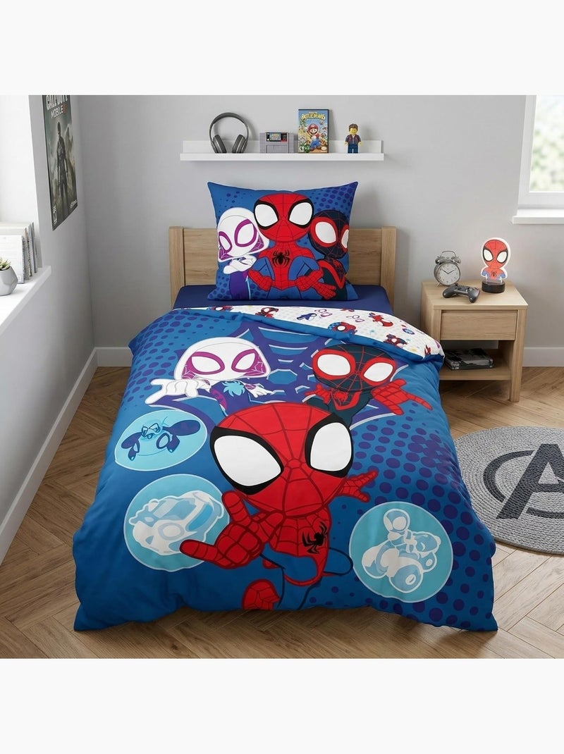 Parure de lit polycoton aymax spiderman Bleu - Kiabi