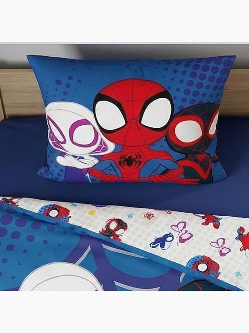 Parure de lit polycoton aymax spiderman Bleu - Kiabi