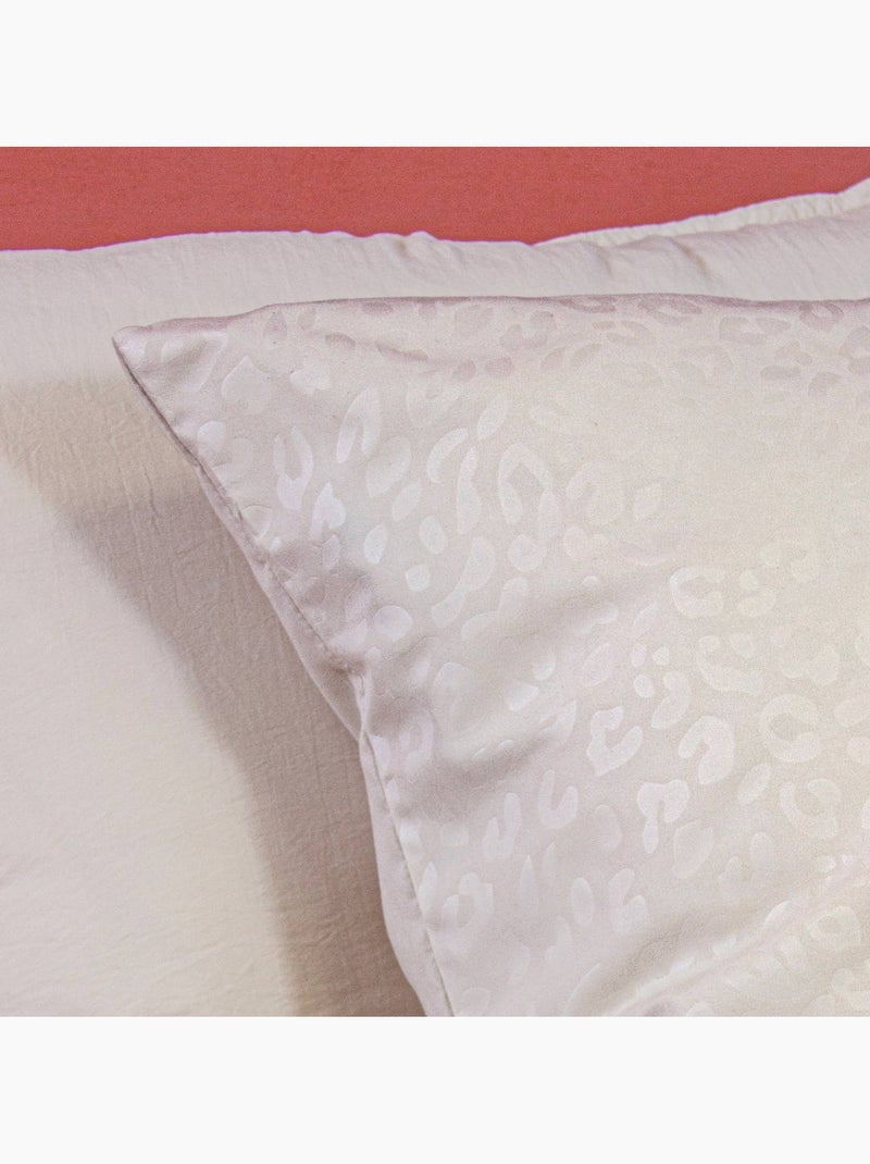 Parure de lit polyester réversible 2 places imprimé léopard Sophie Blanc Marron Noir - Kiabi