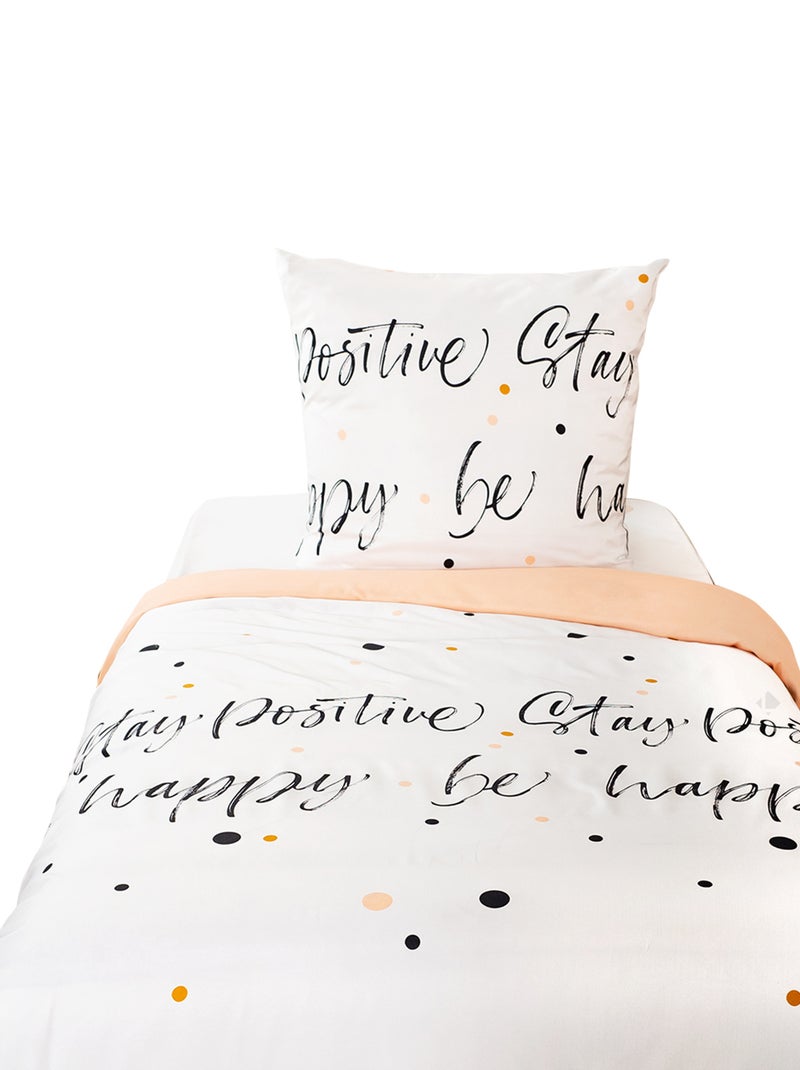 Parure de lit POSITIVE Blanc - Kiabi