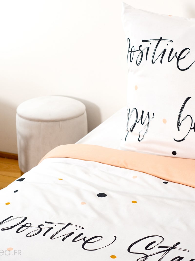 Parure de lit POSITIVE Blanc - Kiabi