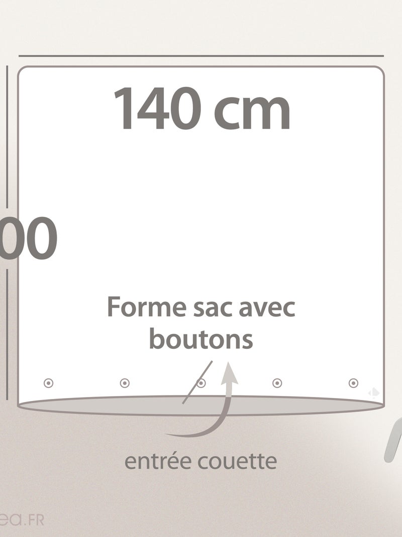 Parure de lit POSITIVE Blanc - Kiabi