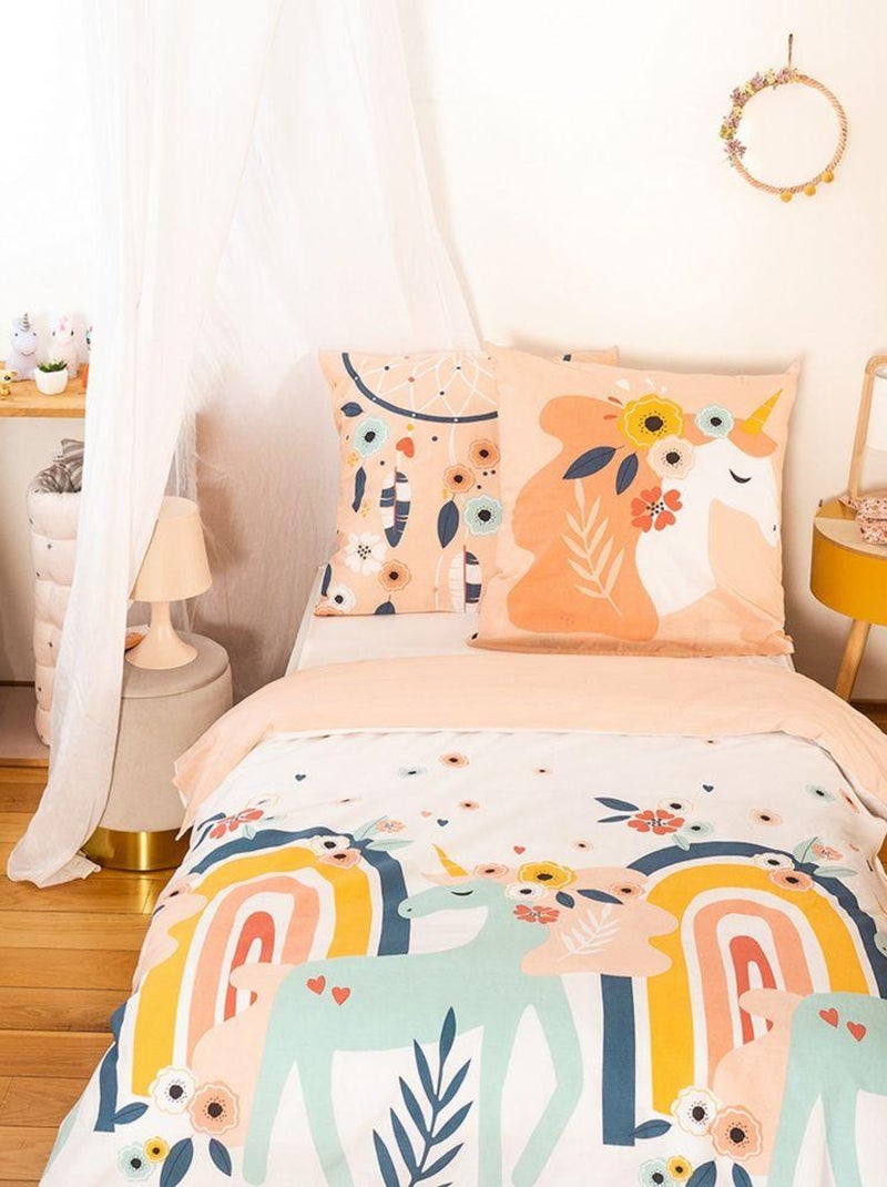 Parure de lit pour enfant réversible à bi-histoire Orange clair - Kiabi