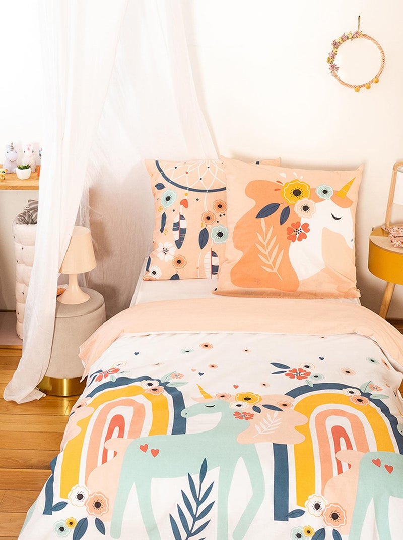 Parure de lit pour enfant réversible à bi-histoire Orange clair - Kiabi