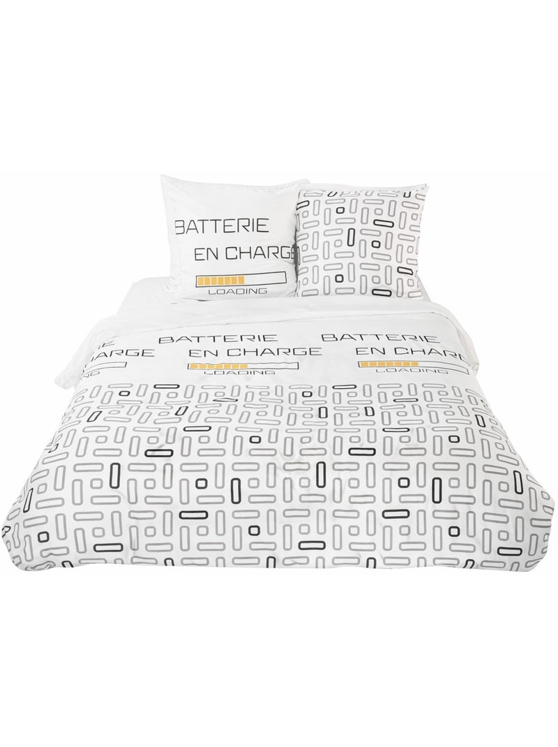 Parure de lit Power Mode Réversible Blanc - Kiabi