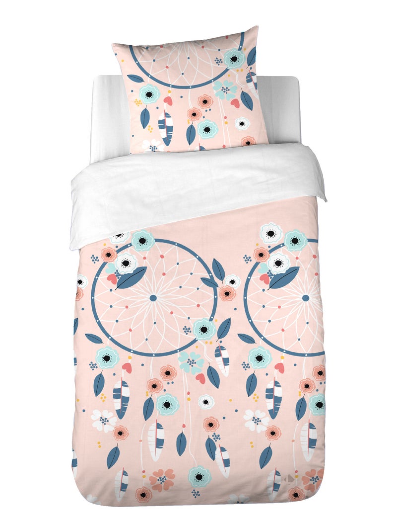 Parure de lit PRUNELLIA coton BCI adouci Rose - Kiabi