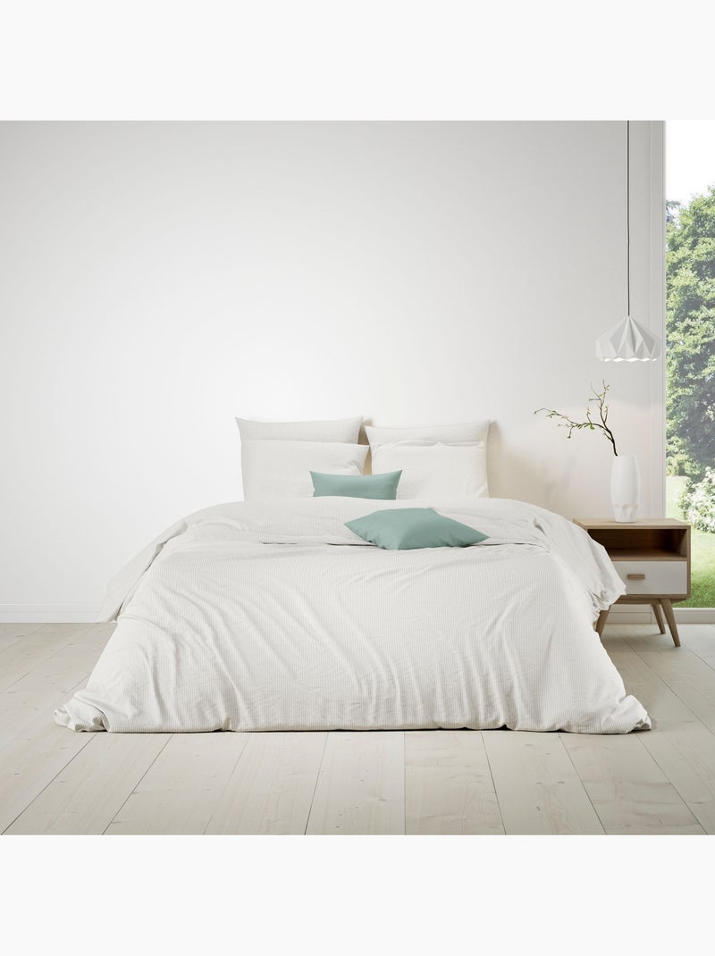 Parure de lit rayures Bengal Blanc - Kiabi