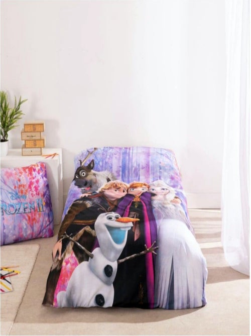 Parure de Lit Reine des Neiges Disney Enfant, 100% Coton Oeko-Tex, Imprimé Réversible, Lit 1 place, - Kiabi