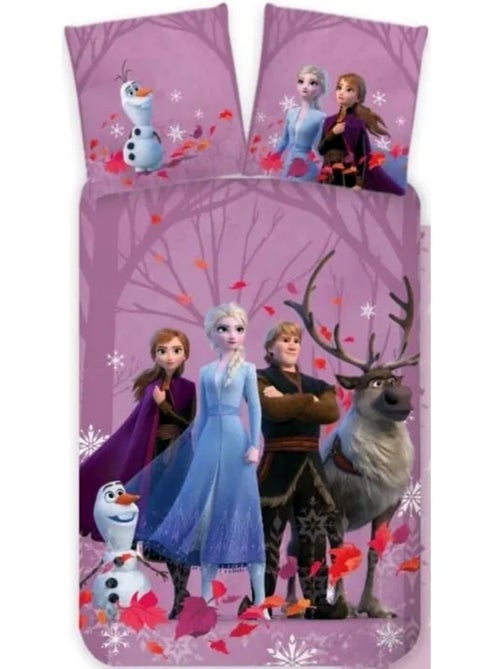 Parure de Lit Reine des Neiges Frozen Enfant, 100% Coton Oeko-Tex, Lit 1 place - Kiabi