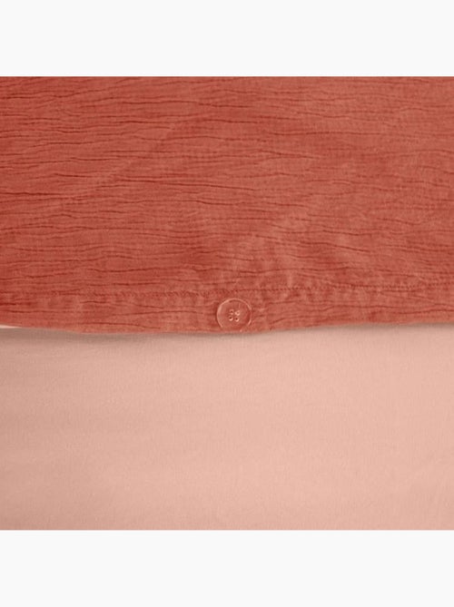 Parure de lit réversible  - Effet gaze de coton - Kiabi