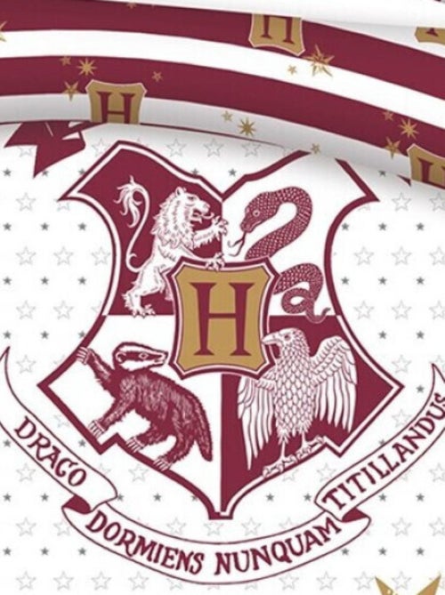 Parure de lit réversible - Harry Potter, les 4 maisons -140 cm x 200 cm - Kiabi