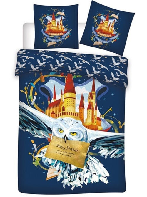 Parure de lit réversible - Harry Potter, Poudlard -140 cm x 200 cm - Kiabi