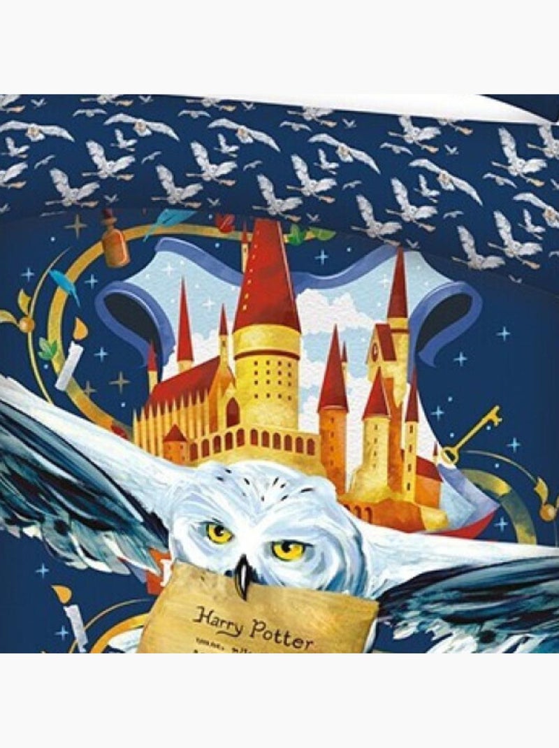 Parure de lit réversible - Harry Potter, Poudlard -140 cm x 200 cm Multicolore - Kiabi