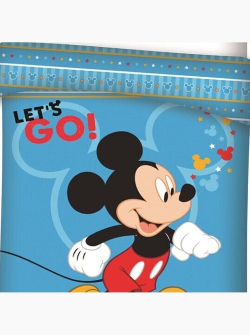 Parure de lit réversible - Mickey qui marche - 140 cm x 200 cm - Kiabi
