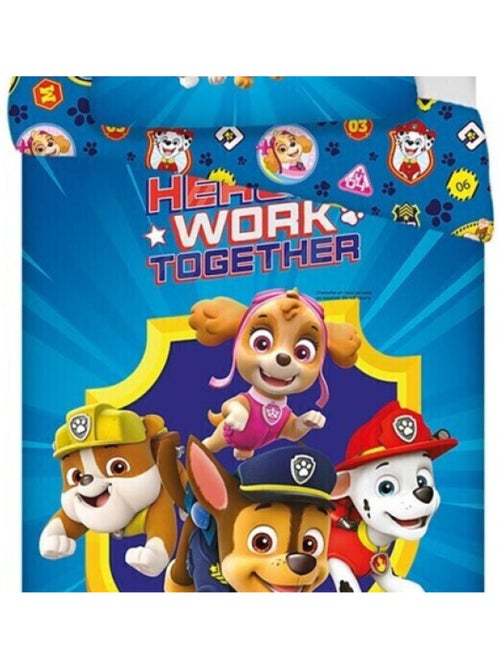 Parure de lit réversible - Pat Patrouille - 140 cm x 200 cm - Kiabi