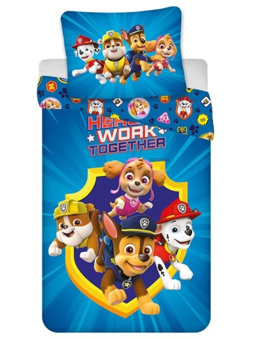 Parure de lit réversible - Pat Patrouille - 140 cm x 200 cm - Kiabi