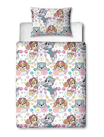 Parure de lit réversible - Pat' Patrouille Fleurs - 120 cm x 150 cm