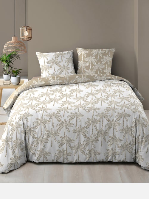 Parure de lit réversible 100% coton - Kiabi