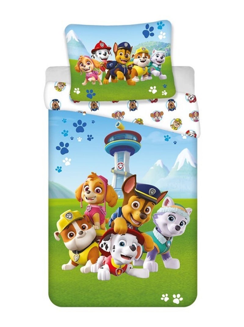 Parure de lit réversible 140x200 cm Pat Patrouille Bleu - Kiabi