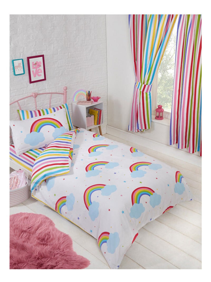 Parure de lit Reversible Arc en Ciel 120*150 Multicolore - Kiabi