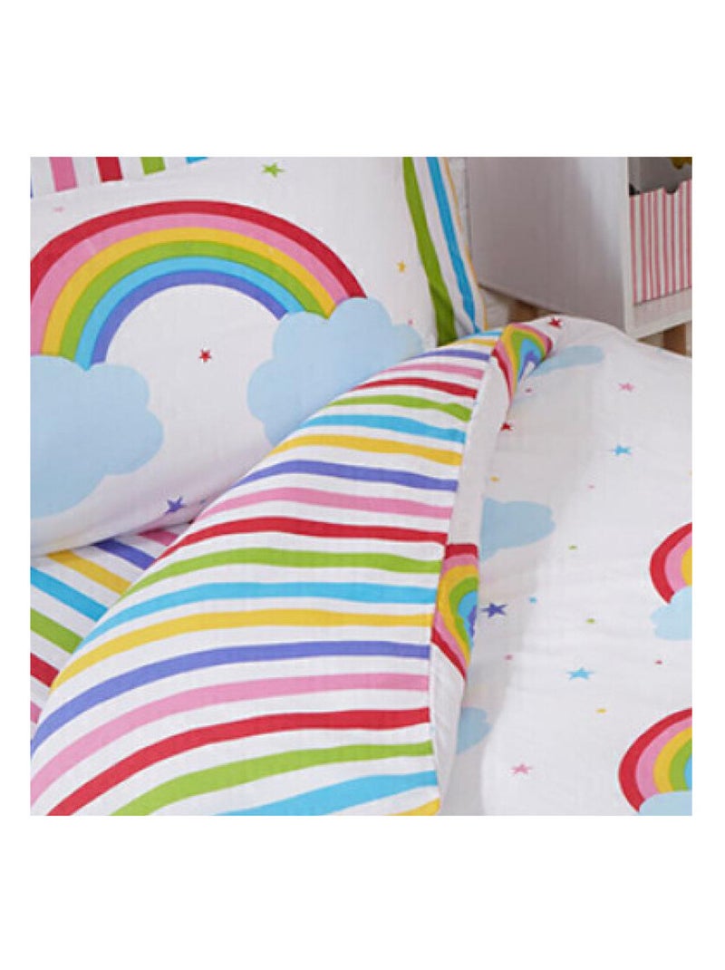 Parure de lit Reversible Arc en Ciel 120*150 Multicolore - Kiabi