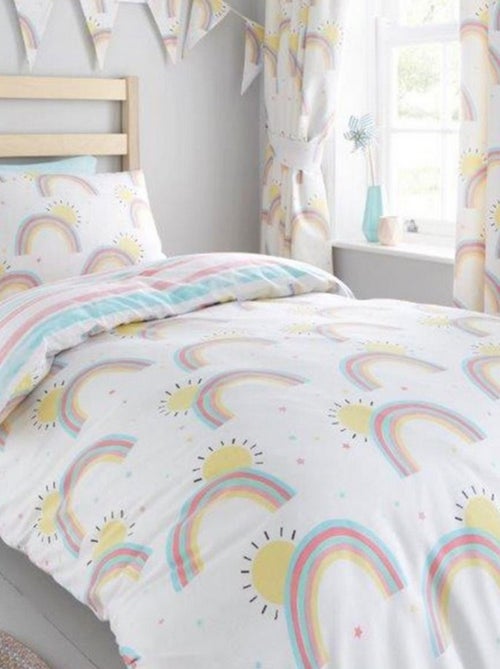 Parure de lit Réversible Arc en Ciel 138 cm x 200 cm - Kiabi