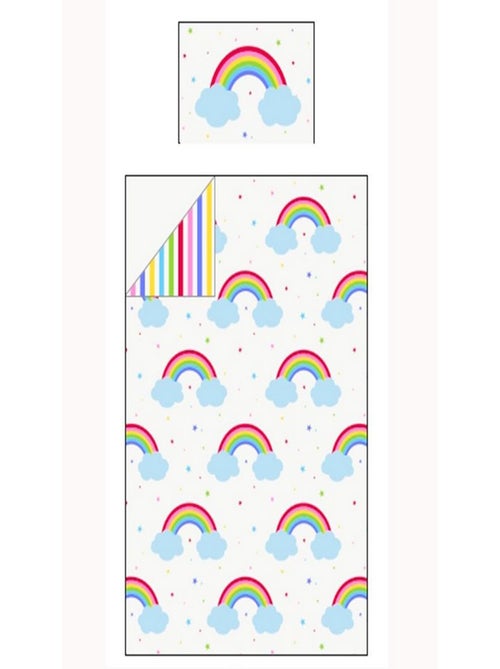 Parure de lit Réversible Arc en Ciel 138 cm x 200 cm - Kiabi