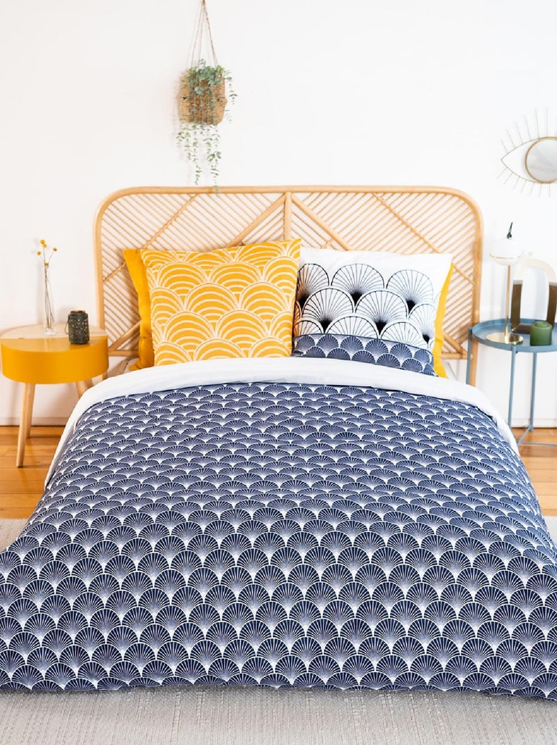 Parure de lit réversible au style art déco Jaune - Kiabi