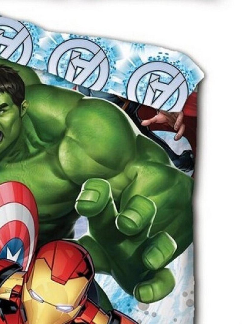 Parure de lit réversible Avengers Hulk, Captain America, Iron Man- 140 cm x 200 cm Multicolore - Kiabi