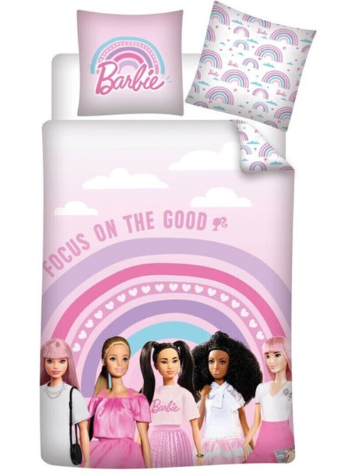 Parure de lit réversible Barbie - 140 cm x 200 cm - Kiabi
