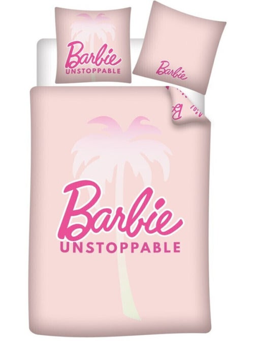Parure de lit réversible Barbie - Rose - 140 cm x 200 cm - Kiabi