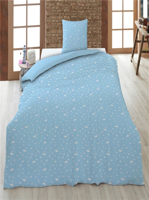 Parure de Lit Réversible Bluey Family – Housse de Couette 140x200 cm + Taie d'oreiller 65x65 cm - Kiabi