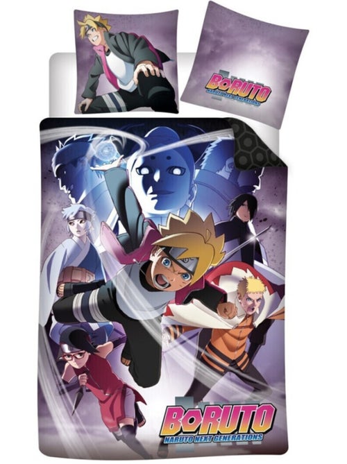 Parure de lit réversible Boruto - Naruto Next Generations - 140 cm x 200 cm - Kiabi