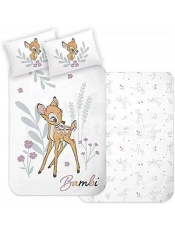 Parure de lit réversible coton Bambi - Disney